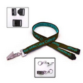 1/2" Polyester Lanyard W/ Metal Bulldog Clip & Quick Release